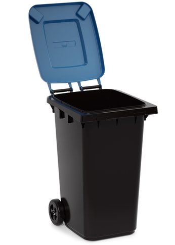 Бак для мусора 120л Альтернатива М4667 на колесах, синий
