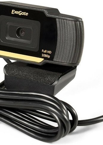 Камера Web ExeGate GoldenEye C920 Full HD матрица 1/3" 2 Мп, 1920х1080, 1080P, USB, микрофон с шумоподавлением, фокус, универсал EX286182RUS