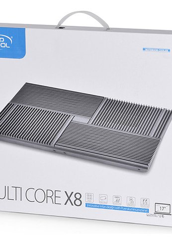 Подставка для ноутбука Deepcool MULTI CORE X8 (MULTICOREX8) 17"381x268x29мм 23дБ 2xUSB 4x 1290г