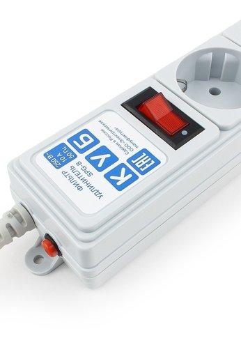 Сетевой фильтр Powercube SPG-B-6 1.9м (5 розеток) серый (коробка)