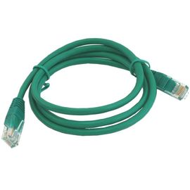  Патч-корд UTP5e, 2 м, литой, многожильный, биметалл CCA, 26AWG, PVC, зелёный CABLEXPERT PP12-2M/G 