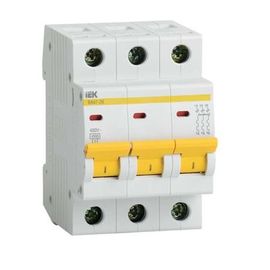  Выключатель автоматический IEK ВА47-29 MVA20-3-010-C 10A тип C 4.5kA 3П 400В 3мод белый 