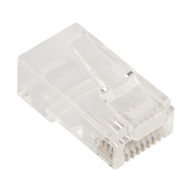 Коннектор LANMASTER (LAN-EZ45-8P8C/U6-100) RJ45 тип EZ, 8P8C, UTP, Cat.6, универсальный, покрытие 50 микрон,100 шт. 