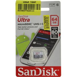  Карта памяти SanDisk 64GB SDSQUNR-064G-GN3MN 