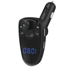  Автомобильный FM-трансмиттер - M-450M1 BT  2USB, mini jack 3,5 мм (black) (112160) 