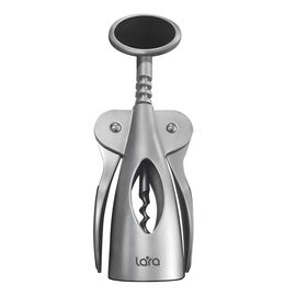  Штопор LARA LR07-42 цинковый сплав, нерж.сталь с прорезиненной ручкой 