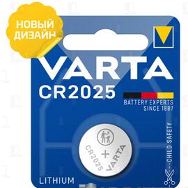  Батарейка Varta ELECTRONICS CR2025 BL1 Lithium 3V (6025) (1/10/100) 