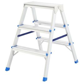  Стремянка двусторонняя СИБРТЕХ 97923 3ст, алюминиевая 