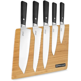  Набор ножей Rondell RD-1132 6предм. с подставкой черный 