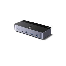  Переключатель двухпортовый UGREEN AK500 (55455) HDMI Dual Monitor KVM Switch 2 In 2 Out серый космос 