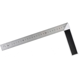  Угловая линейка Deli DL302300 300мм, нержавеющая сталь + алюминиевое основание 
