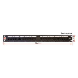  Патч-панель 19", 1U, 24 порта, UTP5e, RJ45/8P8C, 110/Krone/Dual, неэкранированная, TWT TWT-PP24UTP 