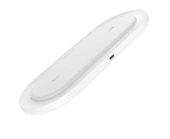  Беспроводная зарядка Borofone BQ7 Prominent dual 10W wireless fast charger, white 