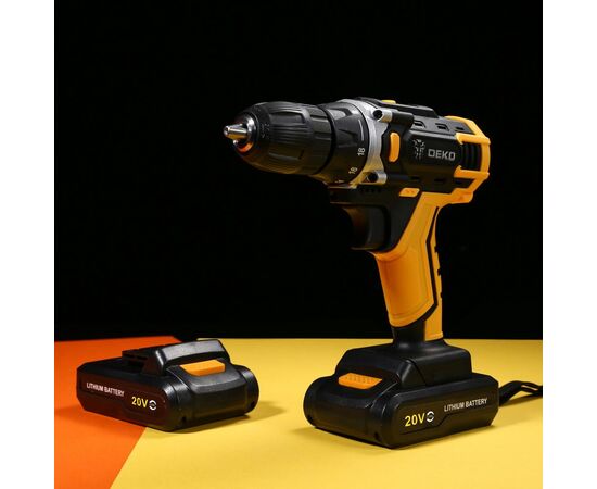  Дрель аккумуляторная DEKO DKCD20FU-Li + набор в кейсе 063-4175 
