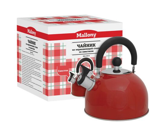  Чайник Mallony MAL-039-R красный (910084) 