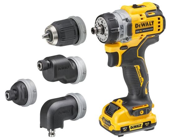  Дрель аккумуляторная DEWALT DCD 703 L2T DCD703L2T-QW 12v 3.0Ah + набор из 4-х насадок 