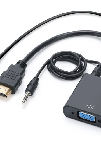 Адаптер GoPower HDMI (M)-VGA (F) 00-00027496 BLACK