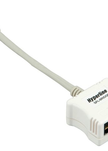 Адаптер Hyperline (SPL-YT4-E2-E2) белый (упак.:1шт)