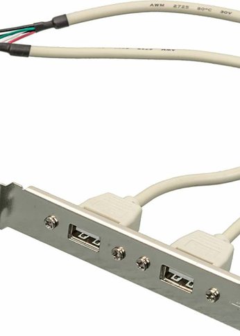 Адаптер USB Bracket 2xUSB2.0 Bulk