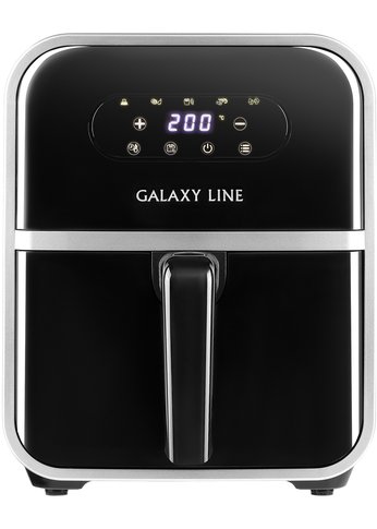 Аэрогриль Galaxy LINE GL2528с функцией сушки овощей и фруктов, 2000Вт,съемный контейнер 4л, 5 программ приготовления