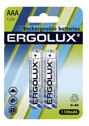 Аккумулятор Ergolux NHAAA1100BL2 AAA 1100mAh (2шт) блистер