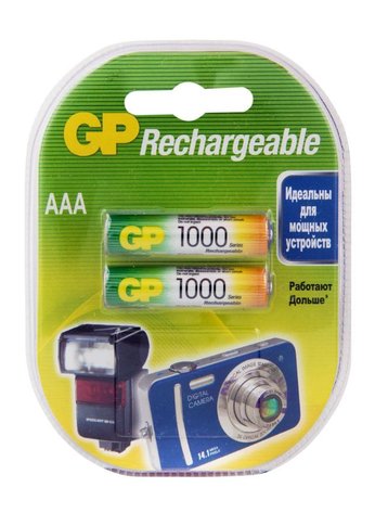 Аккумулятор GP 100AAAHC AAA NiMH 1000mAh (2шт)