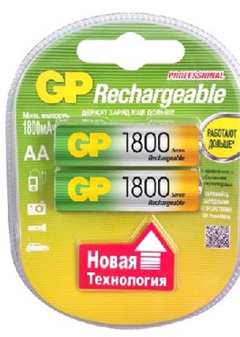 Аккумулятор GP 180AAHC AA NiMH 1800mAh (2шт)