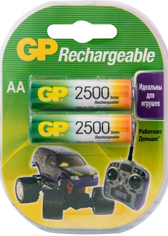 Аккумулятор GP 250AAHC AA NiMH 2500mAh (2шт)