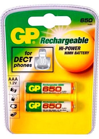 Аккумулятор GP 65AAAHC AAA NiMH 650mAh (2шт)