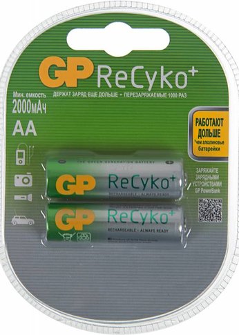 Аккумулятор GP Recyko 210AAHCB AA NiMH 2000mAh (2шт)