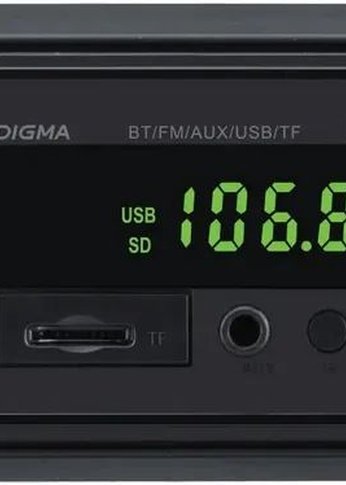 Автомагнитола Digma MCP-225G 1DIN 4x45Вт v5.0 AUX 2