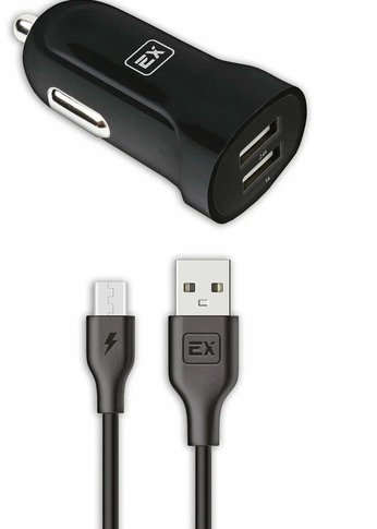 Автомобильное З/У Exployd EX-Z-582 micro USB 3.4А 2.4А+1А 2хUSB чёрный