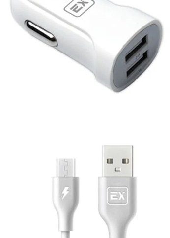 Автомобильное З/У Exployd EX-Z-583 micro USB 3.4А 2.4А+1А 2хUSB белый Classic