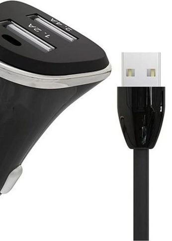 Автомобильное З/У More Choice AC22m 2USB 2.4A для micro USB Black