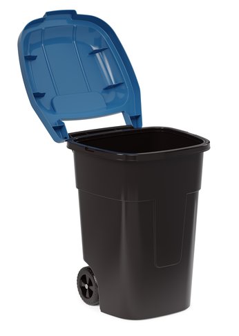 Бак для мусора 65л Альтернатива М4664 на колесах, синий