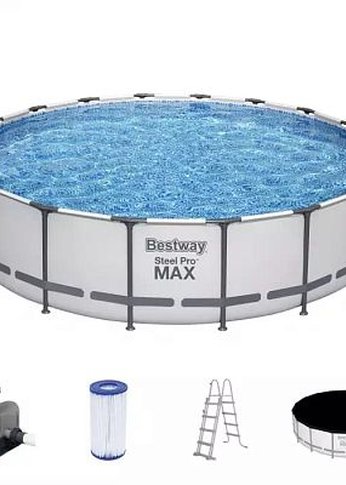 Бассейн Bestway 56462 каркасный steel pro max 549x122см фильтр-насос лестница тент