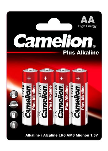 Батарейка Camelion Plus Alkaline LR6-BP4 AA 2700mAh (4шт) блистер