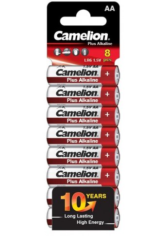 Батарейка Camelion Plus Alkaline LR6-SP8 LR6 (AA) спайка 8шт