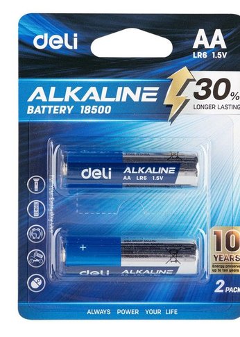Батарейка Deli E18500 AA (2шт) блистер