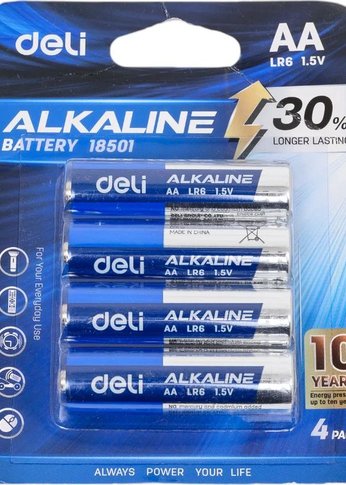 Батарейка Deli E18501 AA (4шт) блистер