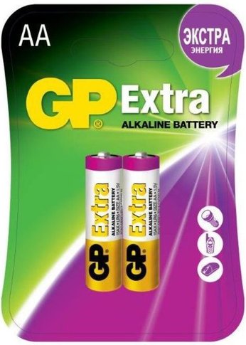 Батарейка GP Extra Alkaline 15AX LR6 AA (2шт) блистер