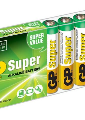 Батарейка GP Super Alkaline 24A LR03 AAA (10шт)