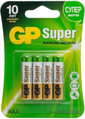Батарейка GP Super Alkaline 24A LR03 AAA (4шт)