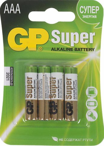 Батарейка GP Super Alkaline 24A LR03 AAA (4шт)