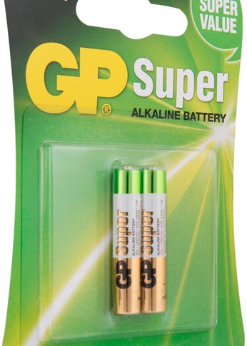 Батарейка GP Super Alkaline GP 25A-2CR2 AAAA (2шт) блистер