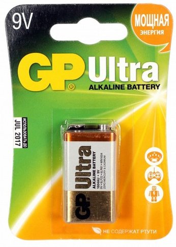 Батарейка GP Ultra Alkaline 1604AU 6LR61 9V (1шт)