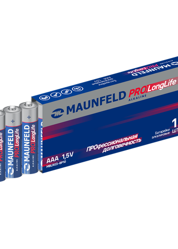 Батарейка Maunfeld PRO Long Life Alkaline ААА(LR03) MBLR03-PB10, упаковка 10 шт.