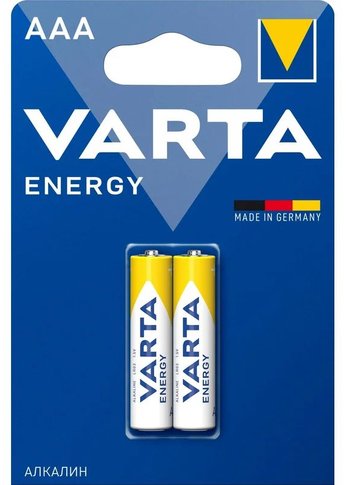 Батарейка Varta Energy LR03 Alkaline AAA (2шт) блистер