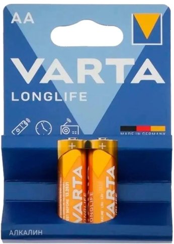 Батарейка Varta Longlife LR6 Alkaline AA (2шт) блистер