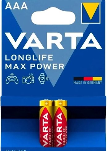 Батарейка Varta LongLife Max Power LR03 Alkaline AAA (2шт) блистер